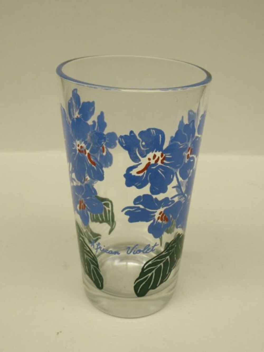 Boscul Vintage Blue AFRICAN VIOLET 5 Inch High Peanut Butter Glass